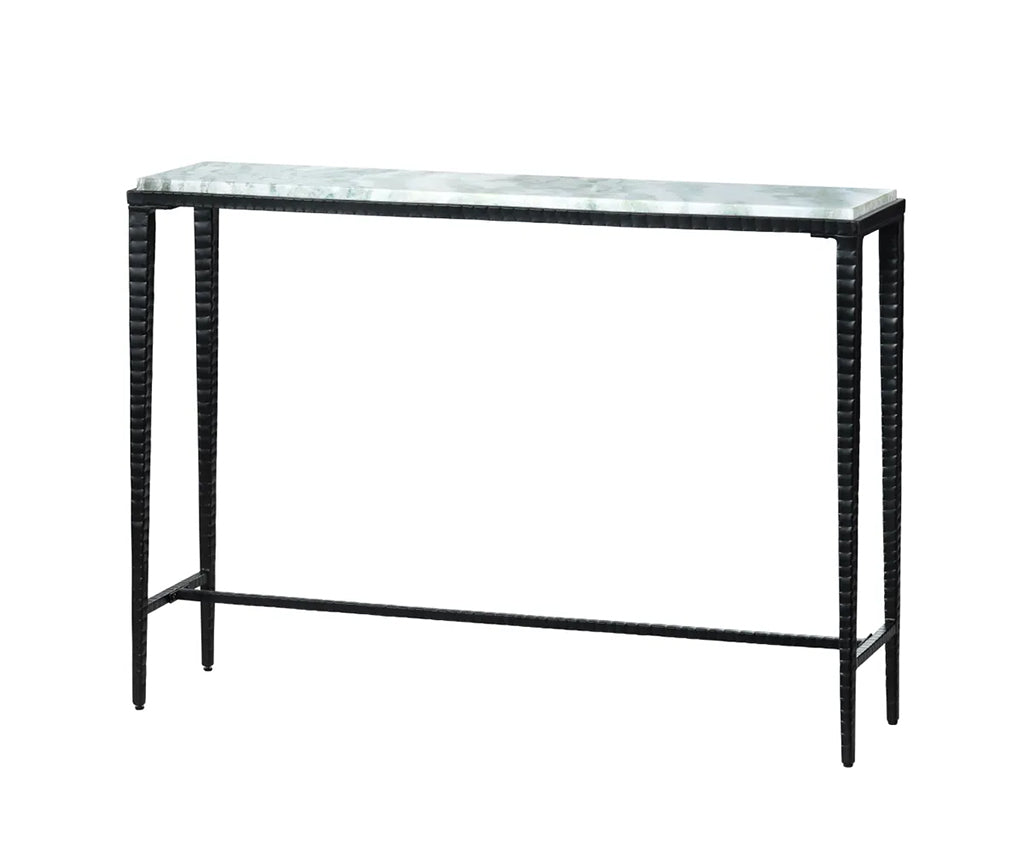 Alysson Console Table White Marble Top