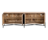 Calla Natural & Black 4 Doors Media Sideboard