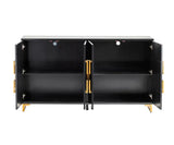 Calliope Sideboard 4 Doors Black