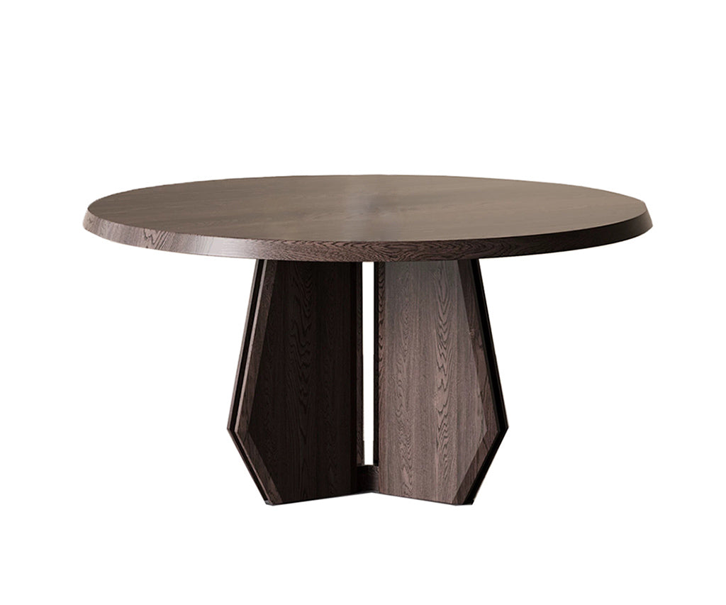 Colby Dining Table Dia 130 cm Walnut Finish