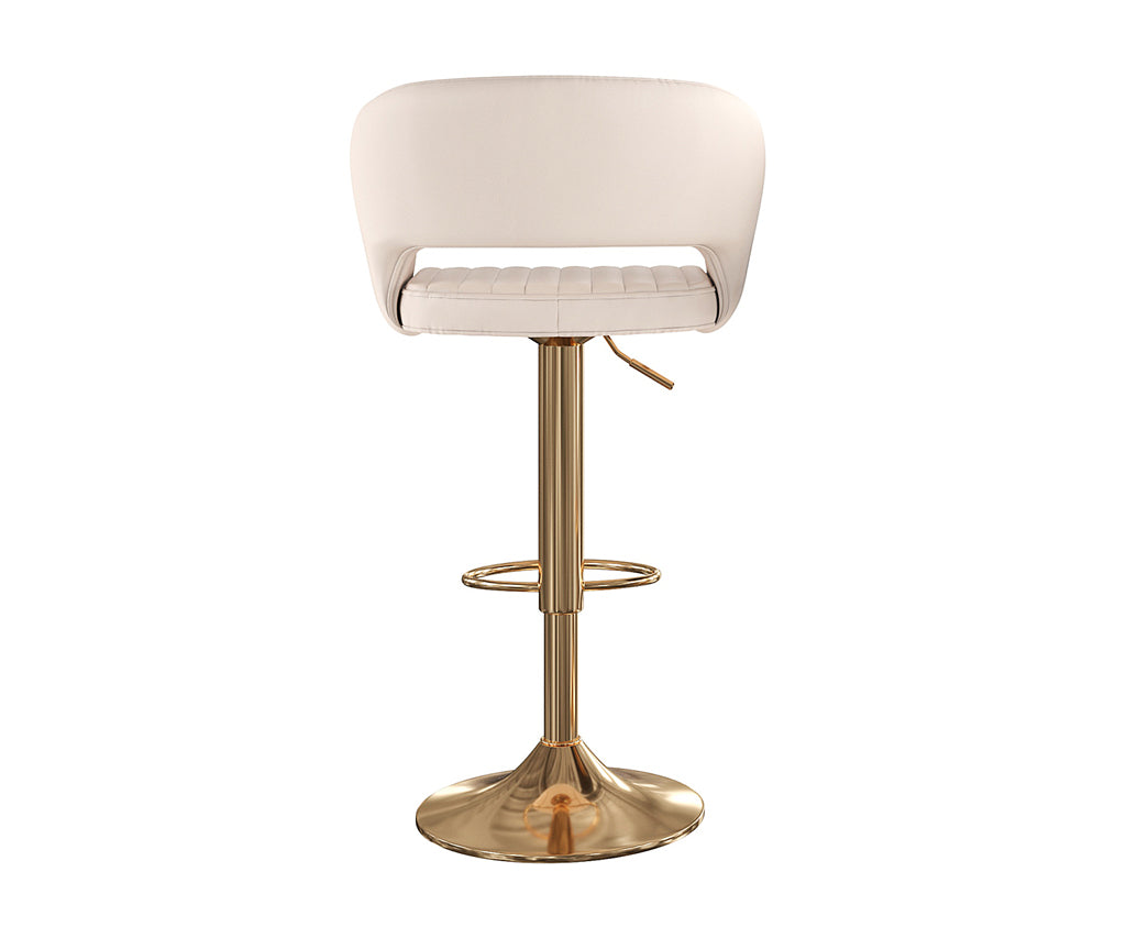 Frederica Leather Swivel Bar Stool Champagne