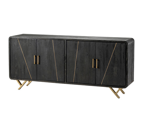 Maven 4 Doors Sideboard Black