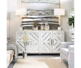 Priscilla 4 Doors Sideboard White & Mirrored