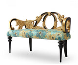  Baroque combine modern style Aamira Gold Leaf Loveseat