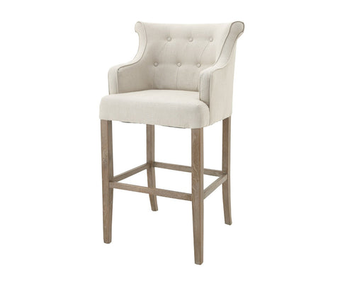 Emily Counter Stool with Arm Natural