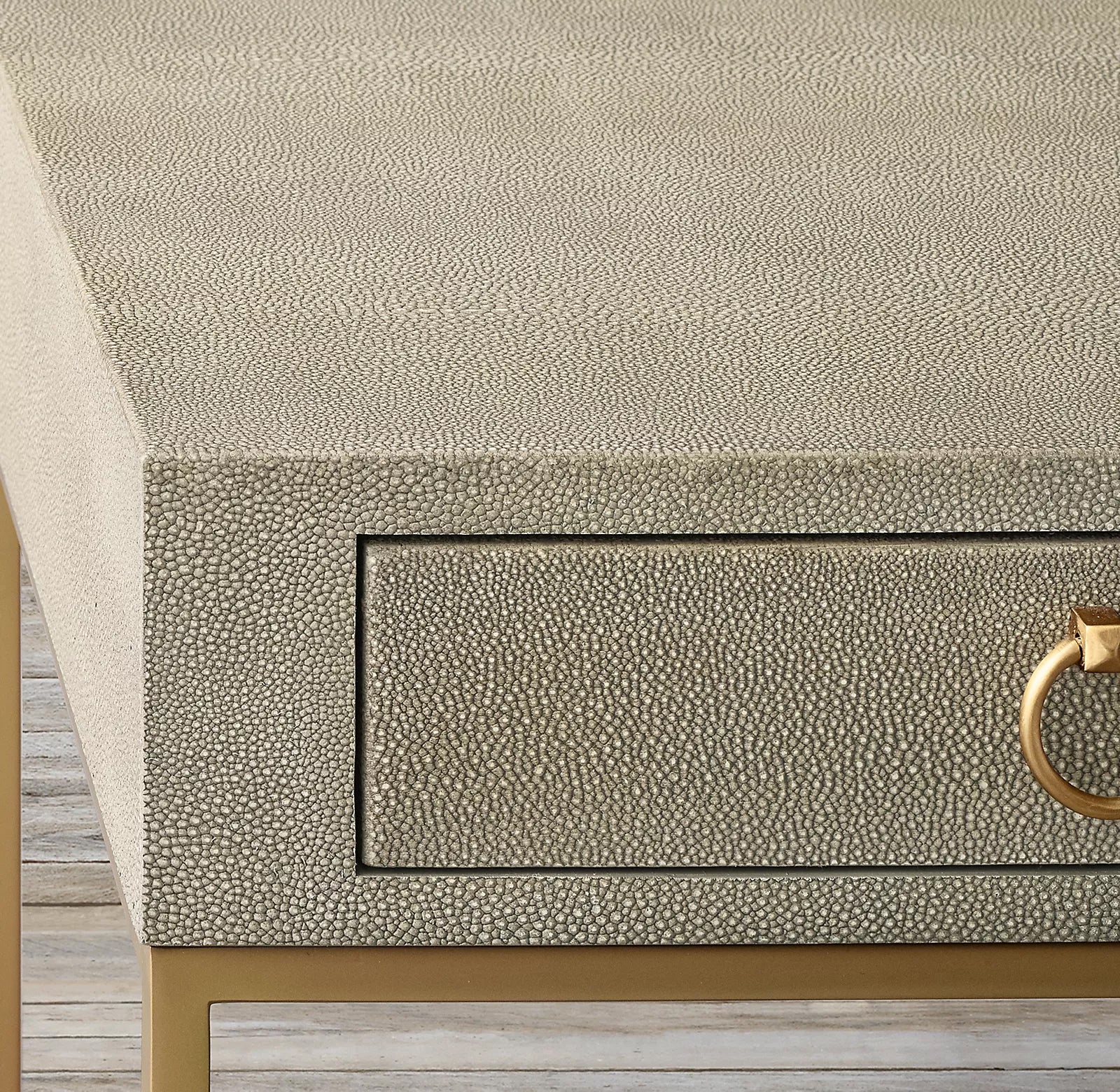 Alberta Faux Shagreen Side Table