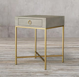 Alberta Faux Shagreen Side Table