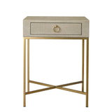 Alberta Faux Shagreen Side Table