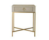 Alberta Faux Shagreen Side Table