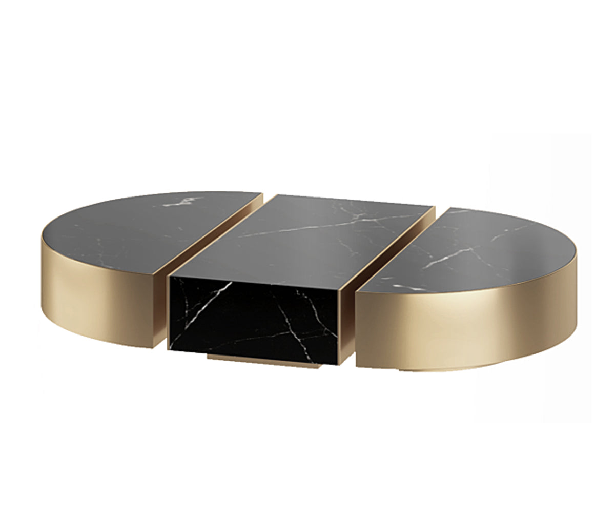 Francesca Coffee Table Set of 3 Brushed brass