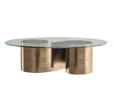 Rafael Curved Glass Top Coffee Table