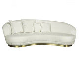 Alexa Curved Sofa WIth Brass Base