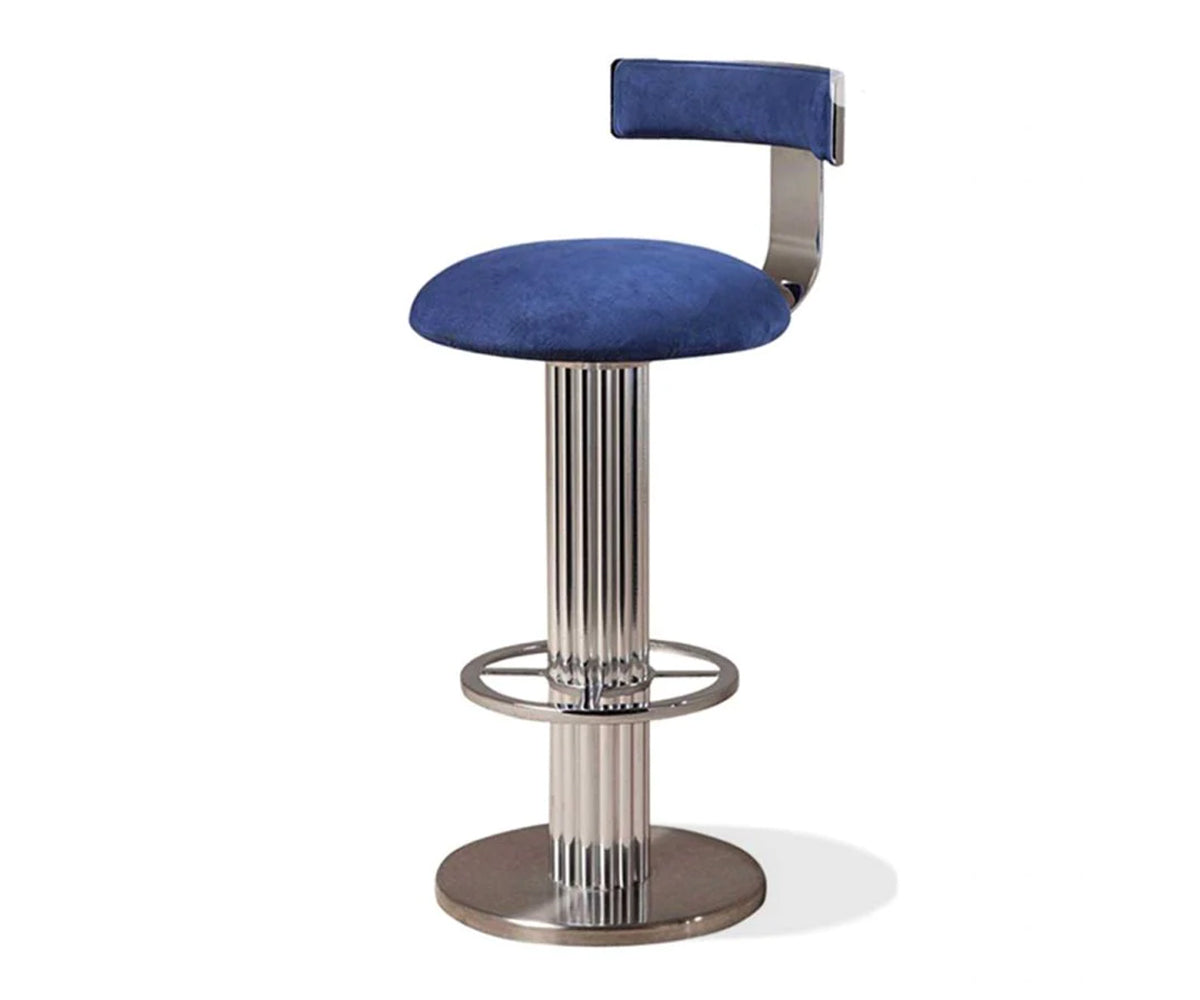 Angelica Bar Stool Art Deco Chrome