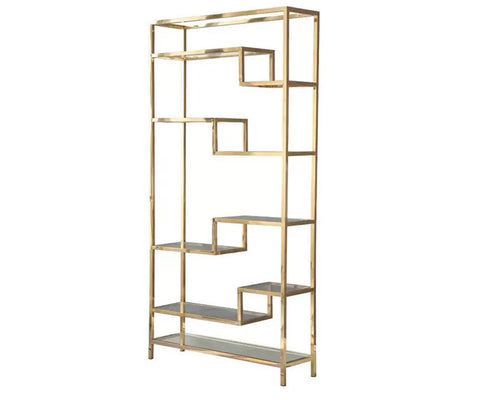 Blair Display Unit Brass