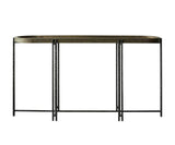 Logan Console Table Wood Bronze Legs