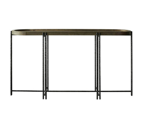 Logan Console Table Wood Bronze Legs