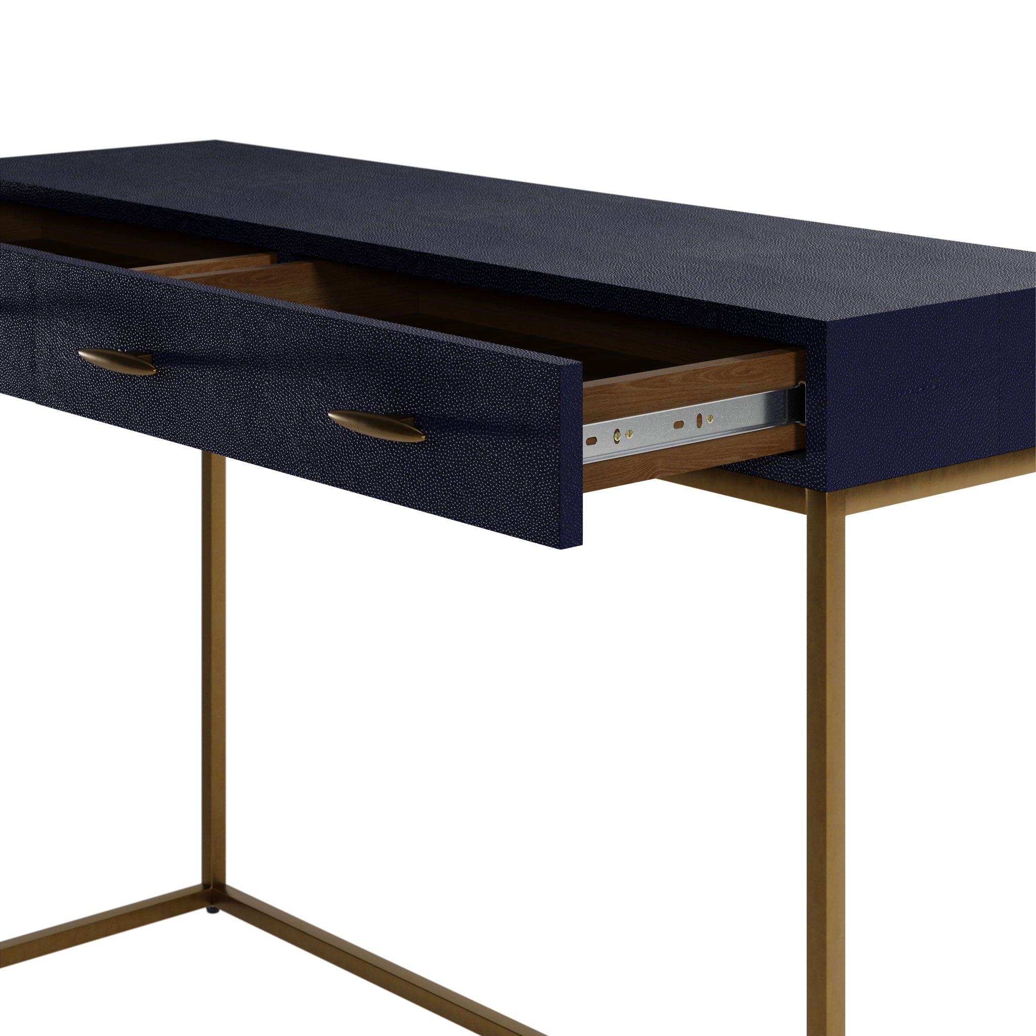 Paris Faux Shagreen Desk Black